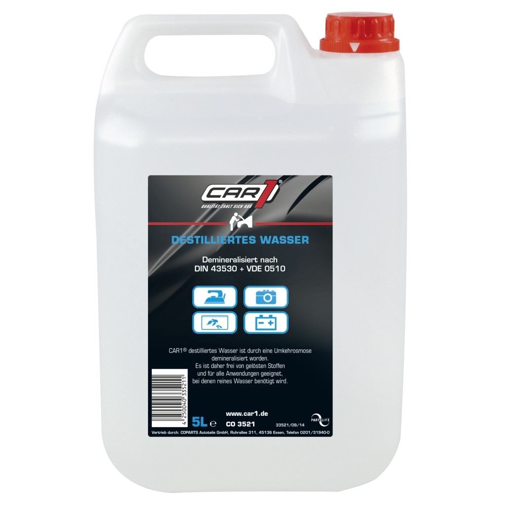Bild von CAR1-Destilliertes Wasser - 5 ltr. (VPE=1 Stück)